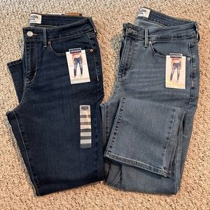 2 pairs of new with tags Denizen jeans. Size 12 short. One light and one dark.